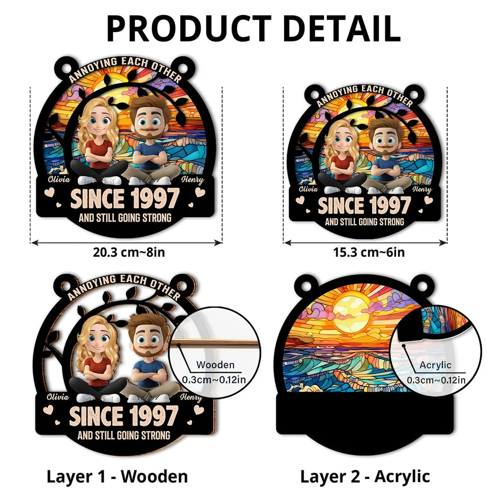 Love You Forever - Personalized Custom Suncatcher