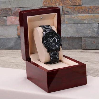 Personalized Graduation Gift for Son Engraved Watch for Him Milestone Custom Gifts Graduate College High School Master Degree Present