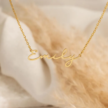 Personalized Name Necklace, Custom 18K Gold Plated Name Necklace, Minimalist Name Necklace, Christmas Gift, Mother's Day Gift, Gift for Her