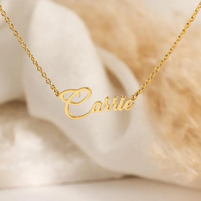 Personalized Name Necklace, Custom 18K Gold Plated Name Necklace, Minimalist Name Necklace, Christmas Gift, Mother's Day Gift, Gift for Her