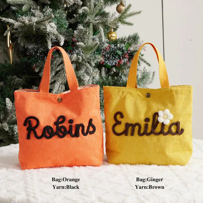 Personalized Name Tote Handbag: Custom Children's Gift,Custom Name Tote Handbag,Baby Shower Gifts, Children's name handbags,Christmas Gift