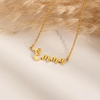 Personalized Name Necklace, Custom 18K Gold Plated Name Necklace, Minimalist Name Necklace, Christmas Gift, Mother's Day Gift, Gift for Her