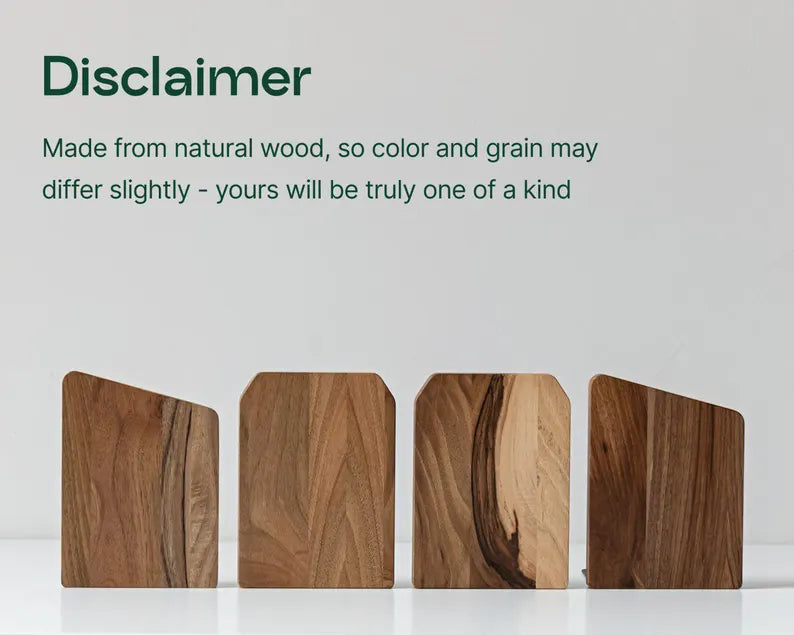 Custom wooden bookend | Personalized bookshelf accessories | Gift for book lovers, graduates, professors