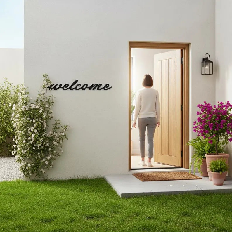 Custom Metal Wall Sign: Personalized Custom Words 5 Color