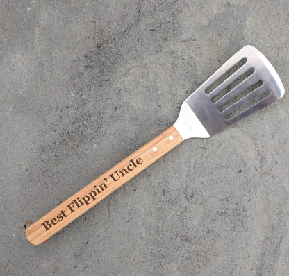 Best Flippin' Papa Uncle Dad Brother Spatula | Grilling Barbecue Spatula Tool | Unique Mother's Day Gift For Him Outdoor BBQ