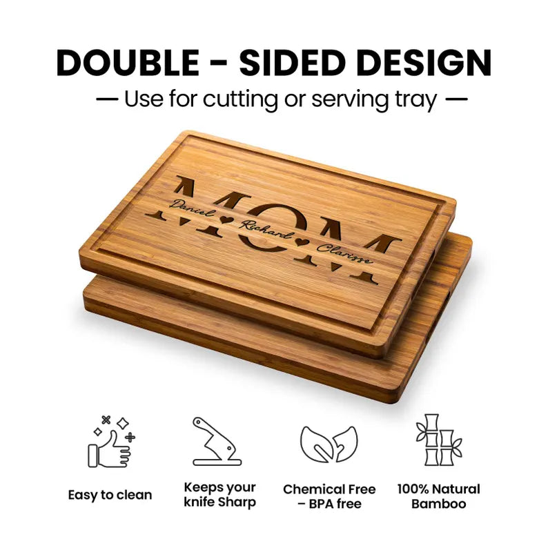 Personalized Mothers Day Gift, Custom Cutting Board, Personalized Gift for Mom, Wife, Unique Gift for Grandma, Mom Birthday Gifts