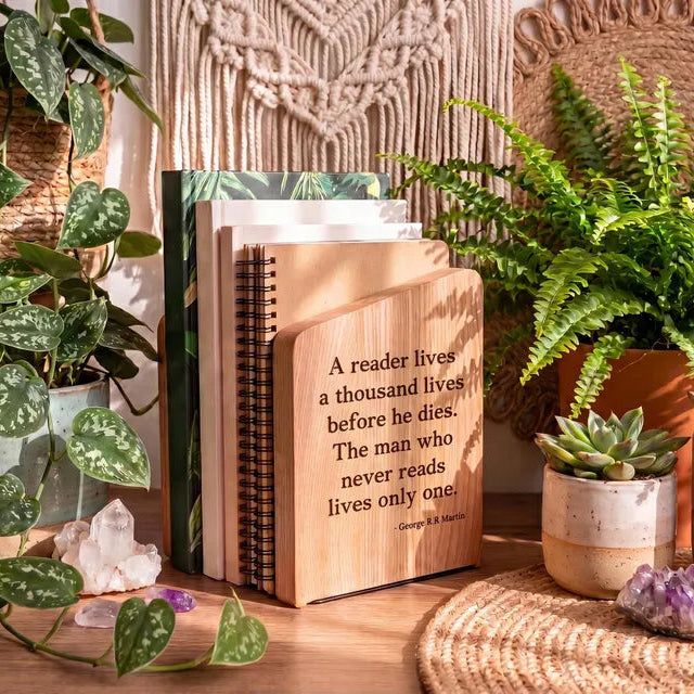 Custom wooden bookend | Personalized bookshelf accessories | Gift for book lovers, graduates, professors