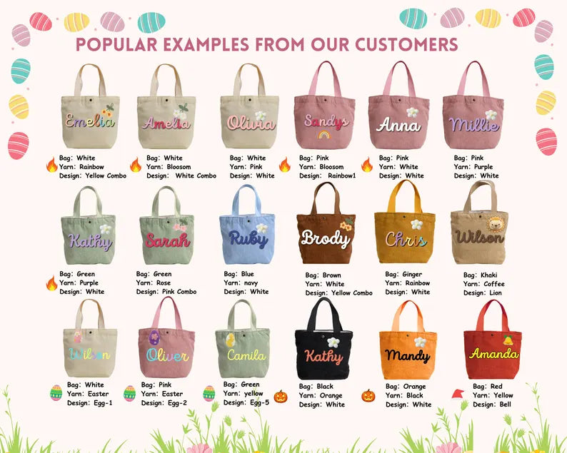 Personalized Name Tote Handbag: Custom Children's Gift,Custom Name Tote Handbag,Baby Shower Gifts, Children's name handbags,Christmas Gift