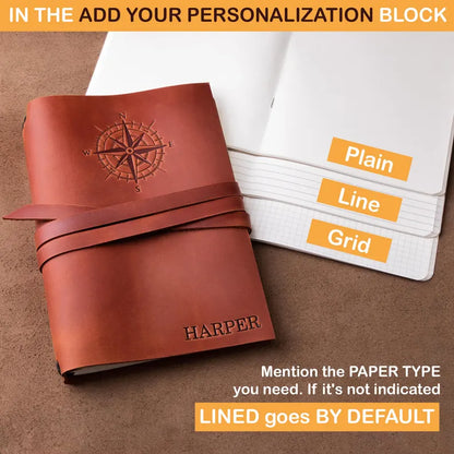 Graduation gift for Her, Custom leather journal, college graduation gift, Personalized journal, graduate gift