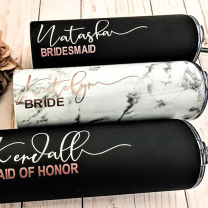 Custom Personalized Name Tumbler | Girl's Trip Tumbler | Stainless Steel Cup Straw | Bridesmaid Gift | Wedding | Mothers Day | Birthday Cup