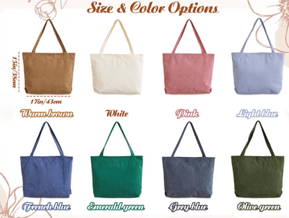 Personalized Embroidered Corduroy Tote,Bridesmaid Gift Bag,Custom Name Tote Bag with Zipper,Monogram Bag, Wedding Party Gifts,Shoulder Bag