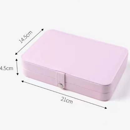 Personalized Jewelry Box,Leather Jewelry Travel Case,Bridal Party Gift,Birth Flower Jewelry Case,Bridesmaid Proposal,Gifts for Her Birthday