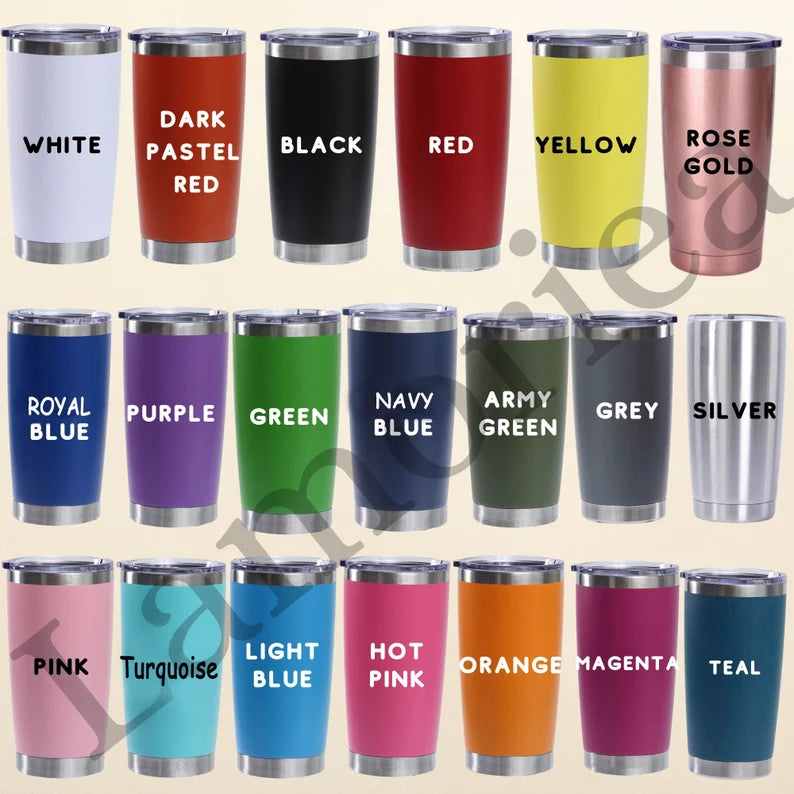 Personalized Birth Flower 20oz Tumbler, Laser Engraved Tumbler, Stainless Steel Mug, Insulated Tumbler, Birth Flower Tumbler