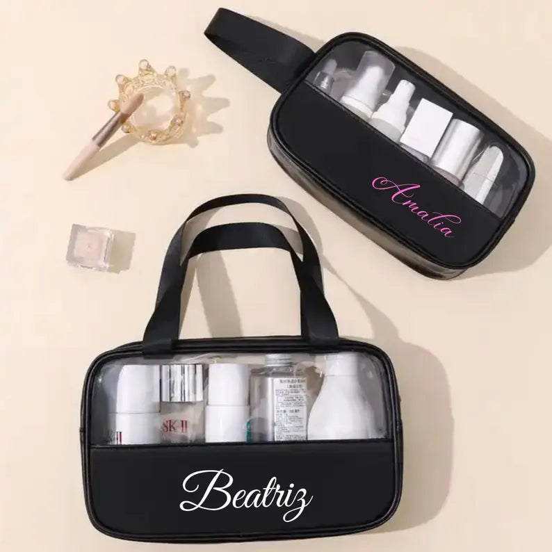 Custom Makeup Bag, Bride Toiletry Bag, Bridesmaid Gifts, Travel Toiletry Bag, Cosmetic Bag, Birthday Gift for Her, Mother's Day Gift