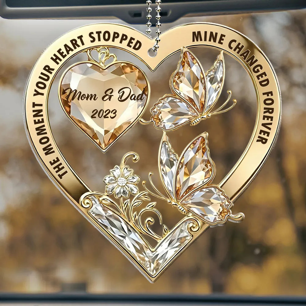 The Moment My Heart Changed Forever - Personalized Custom Car OrnamentThe Moment My Heart Changed Forever - Personalized Custom Car OrnamentThe Moment My Heart Changed Forever - Personalized Custom Car Ornament