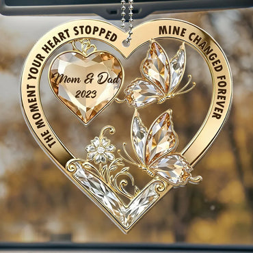 The Moment My Heart Changed Forever - Personalized Custom Car OrnamentThe Moment My Heart Changed Forever - Personalized Custom Car OrnamentThe Moment My Heart Changed Forever - Personalized Custom Car Ornament