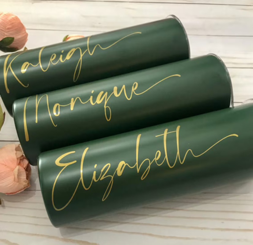 Custom Personalized Name Tumbler | Girl's Trip Tumbler | Stainless Steel Cup Straw | Bridesmaid Gift | Wedding | Mothers Day | Birthday Cup