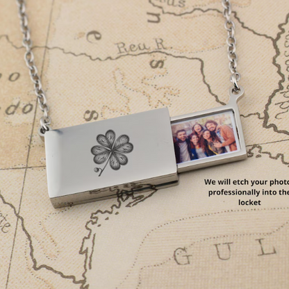 Photo Locket Necklace, Custom Engraved Picture Locket, Photo Necklace, Photo Jewelry, Mothers Day Gift for Mom, Mom Present