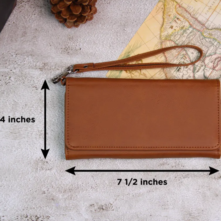 Engraved Leather Mom Kids Name gift, Mothers Day Special Wallet