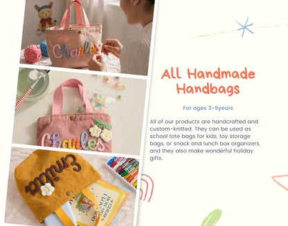 Personalized Name Tote Handbag: Custom Children's Gift,Custom Name Tote Handbag,Baby Shower Gifts, Children's name handbags,Christmas Gift