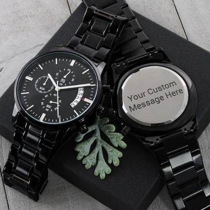 Personalized Graduation Gift for Son Engraved Watch for Him Milestone Custom Gifts Graduate College High School Master Degree Present