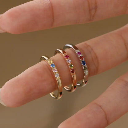 Custom Sterling Silver Birthstone Ring: Family Jewelry Gift