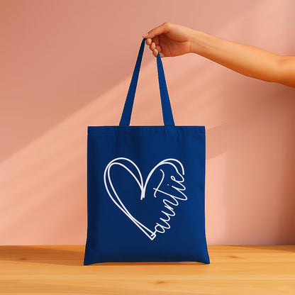 Custom Love Heart Tote Bag with Name: Valentine's Day, Christmas, Bachelorette Gifts for Women