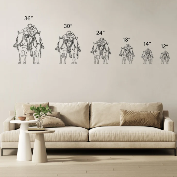 Custom Metal Family Portrait: Faceless Silhouette Wall Art