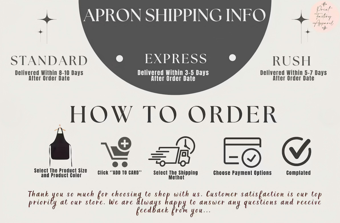 Customized Apron, Chef Printed Apron, Printed Kitchen Apron for Women & Men, Personalized Gift, Cute Apron For Women Men, Printed Apron,