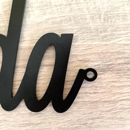 Personalized Metal Name Sign | Custom Laser Cut Script Words | Home or Office Wall Decor