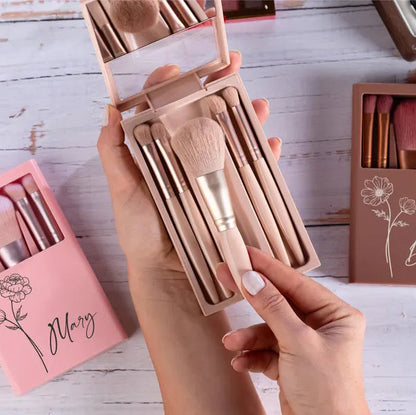 Personalized Makeup Brushes Set with Box, Personalized Gifts for Her, Cosmetic Brushes Set, Travel Makeup Brushes, Gifts for Her