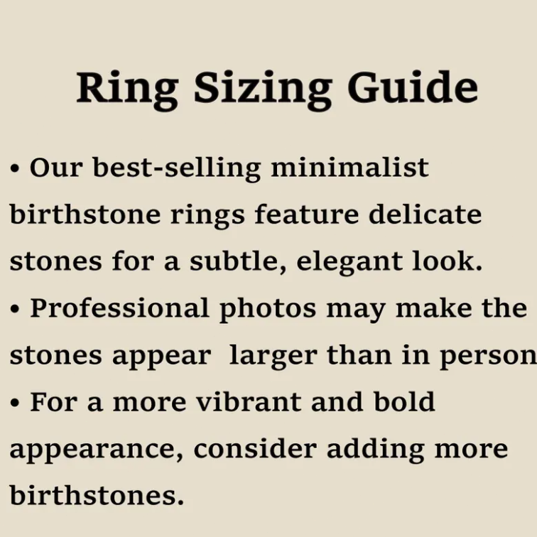 Personalized Sterling Silver Birthstone Ring, Dainty Gold Ring, Mother's Day Gift for Mom