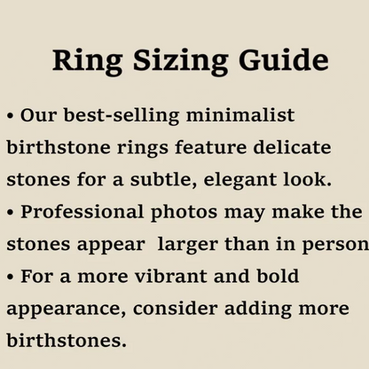 Personalized Sterling Silver Birthstone Ring, Dainty Gold Ring, Mother's Day Gift for Mom