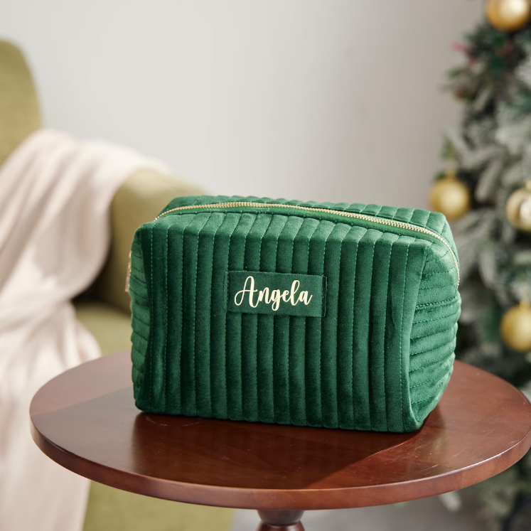 Custom Makeup Bag, Personalized Cosmetic Bag, Travel Velvet Toiletry Bag, Bridesmaids Gifts, Best Mom, Eid Gift, Mother¡¯s Day Gift