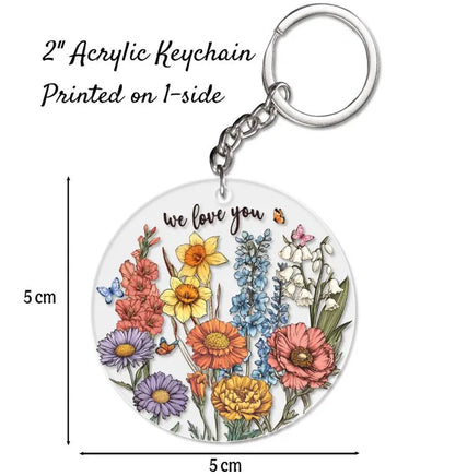 Custom Family Birth Flowers Glass Suncatcher, Custom Mom's Garden Gift, Flower Glass Art, Birth Flower Gift, Mother's Day Gift, Home Decor