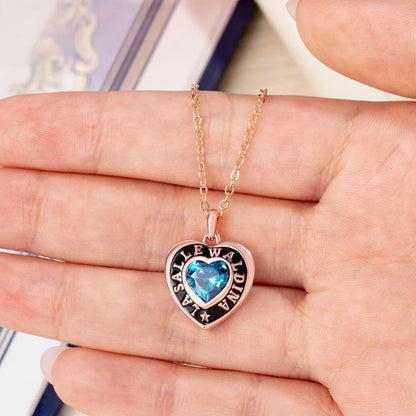 Personalized Graduation Gift Necklace With Birthstone, Engraved Memento For High School Or University Graduate