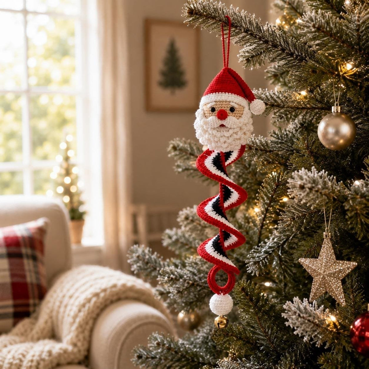 Crochet Snowman Spiral Oranment DIY Kit🎅🌲
