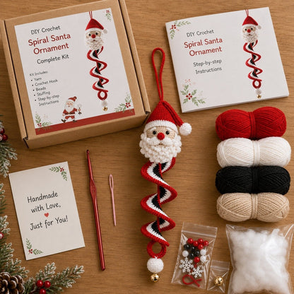 Crochet Snowman Spiral Oranment DIY Kit🎅🌲