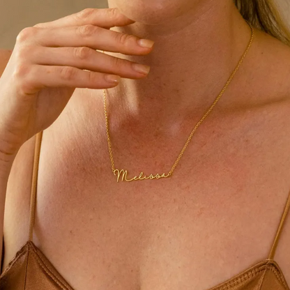 Personalized Name Necklace, Custom 18K Gold Plated Name Necklace, Minimalist Name Necklace, Christmas Gift, Mother's Day Gift, Gift for Her