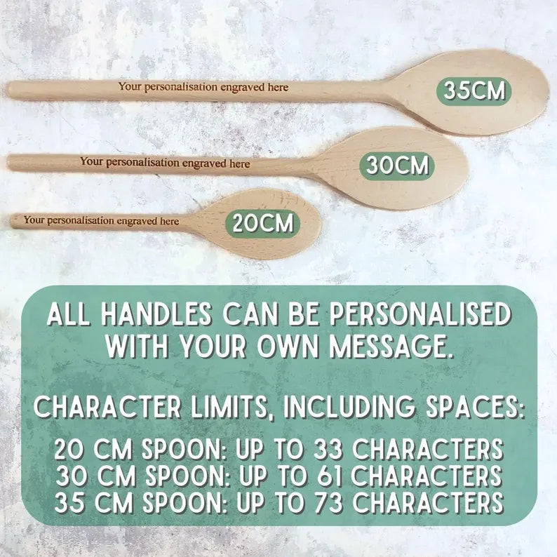 Grandma Bakes The Best Cakes Personalised Baking Wooden Spoon, Mothers Day Spoon Gift, Cake Baking, Birthday Gift, Nana, Nanny, Granny