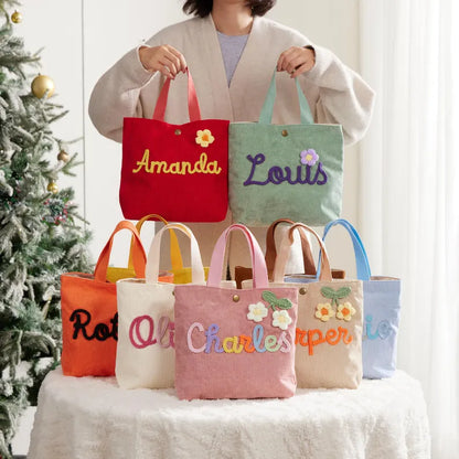Personalized Name Tote Handbag: Custom Children's Gift,Custom Name Tote Handbag,Baby Shower Gifts, Children's name handbags,Christmas Gift