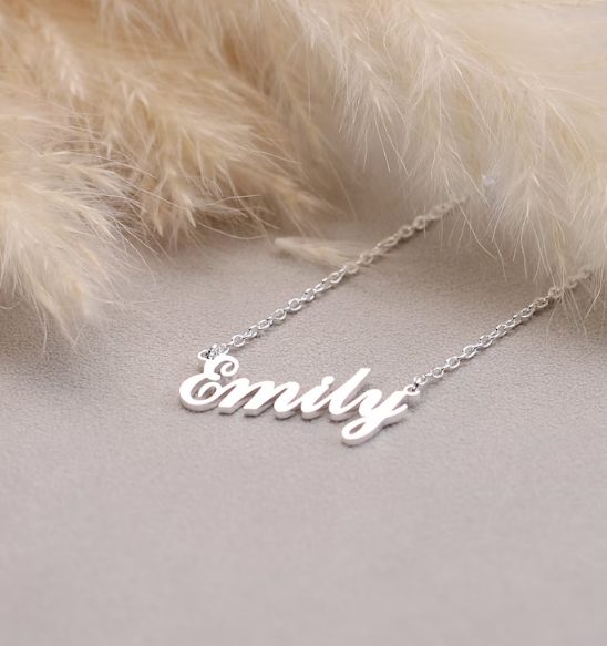 Sterling Silver Name Necklace, Dainty Name Necklace, Nameplate Necklace, Custom Gold Jewelry, Personalized Gifts for Her, Mothers Day Gift