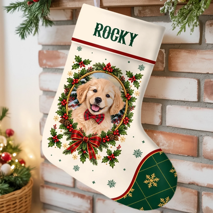 Custom Photo Pet Christmas Gifts - Personalized Christmas Stocking - Merry Christmas