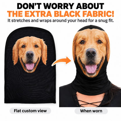 Custom Photo Balaclava Mask-Gifts For Dog Cat Lovers, Dog Dad And Mom, Cat Owners - Pet Monster