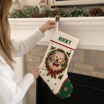 Custom Photo Pet Christmas Gifts - Personalized Christmas Stocking - Merry Christmas