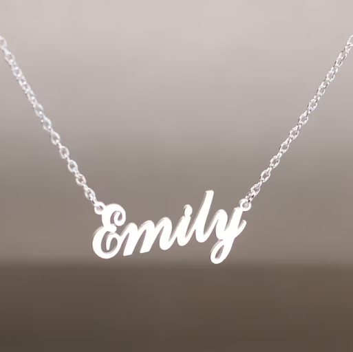 Sterling Silver Name Necklace, Dainty Name Necklace, Nameplate Necklace, Custom Gold Jewelry, Personalized Gifts for Her, Mothers Day Gift