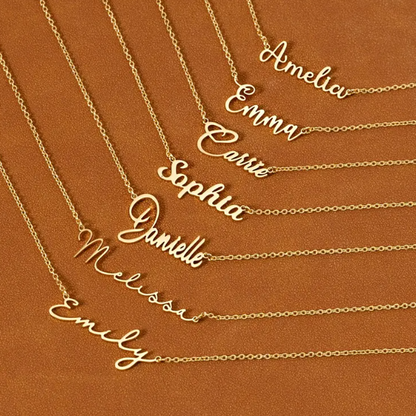 Personalized Name Necklace, Custom 18K Gold Plated Name Necklace, Minimalist Name Necklace, Christmas Gift, Mother's Day Gift, Gift for Her