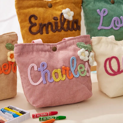 Personalized Name Tote Handbag: Custom Children's Gift,Custom Name Tote Handbag,Baby Shower Gifts, Children's name handbags,Christmas Gift