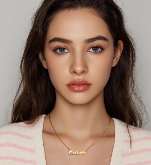 Sterling Silver Name Necklace, Dainty Name Necklace, Nameplate Necklace, Custom Gold Jewelry, Personalized Gifts for Her, Mothers Day Gift