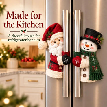 Christmas Santa & Snowman Handle Huggers – Holiday Kitchen Decor